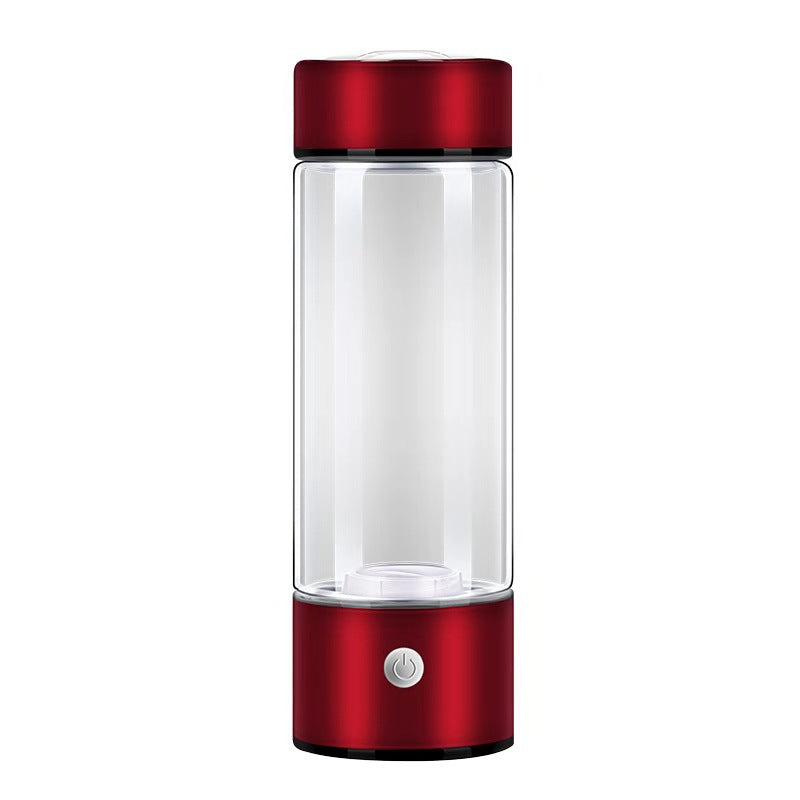 Hydrogen Water Bottle Generator – Electric Rechargeable Antioxidant Hydrogen-Rich Water Maker | 500ml Borosilicate Glass