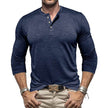Men's Long-sleeved Henry Collar T-shirt