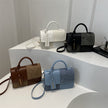 Textured Patchwork Tote Bag – PU Leather Shoulder Bag for Women | 4 Colors
