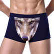Printed Wolf Head Big Bird  Men's Boxer Briefs Underwear