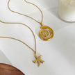 Women's necklace - Stainless Steel Starfish Conch Necklace