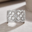 Lace Snowflake Moissanite Ring – S925 Silver, GRA Certified | Platinum, Gold & Rose Gold