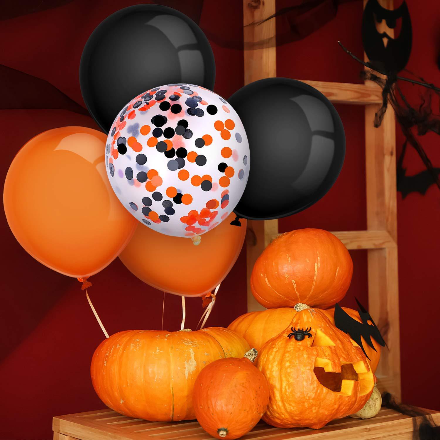 Halloween Balloon Set – Black & Orange Party Decoration Balloons