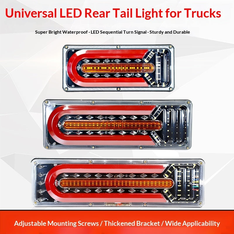 24V Universal Truck Rear Light Assembly – Multicolor LED Tail Light for Trucks Canada