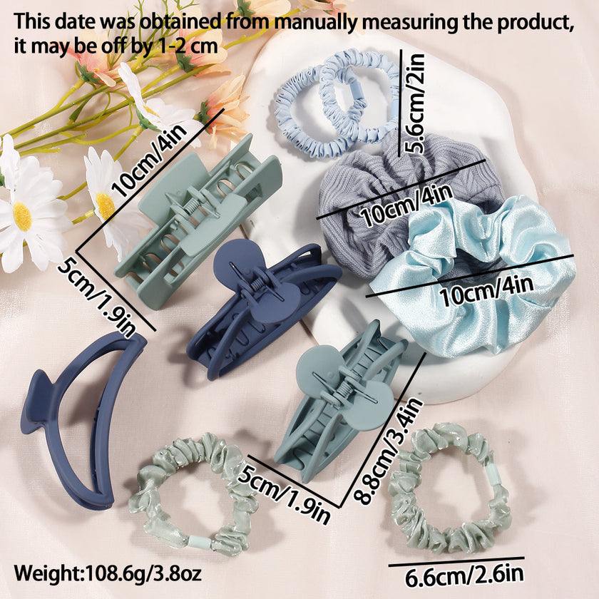 Coffee Series Hair Barrette Combination Set – Plastic Resin Hair Clips for Women