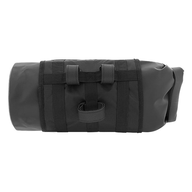 Adjustable Bicycle Saddle Bag – Roll-Top Handlebar Bag 3–7L, Black