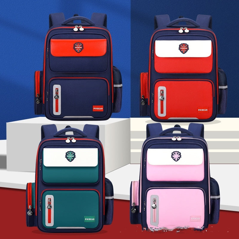 PIKBEAR Waterproof Kids School Backpack – Ergonomic Burden-Relief Bag for Primary School Students