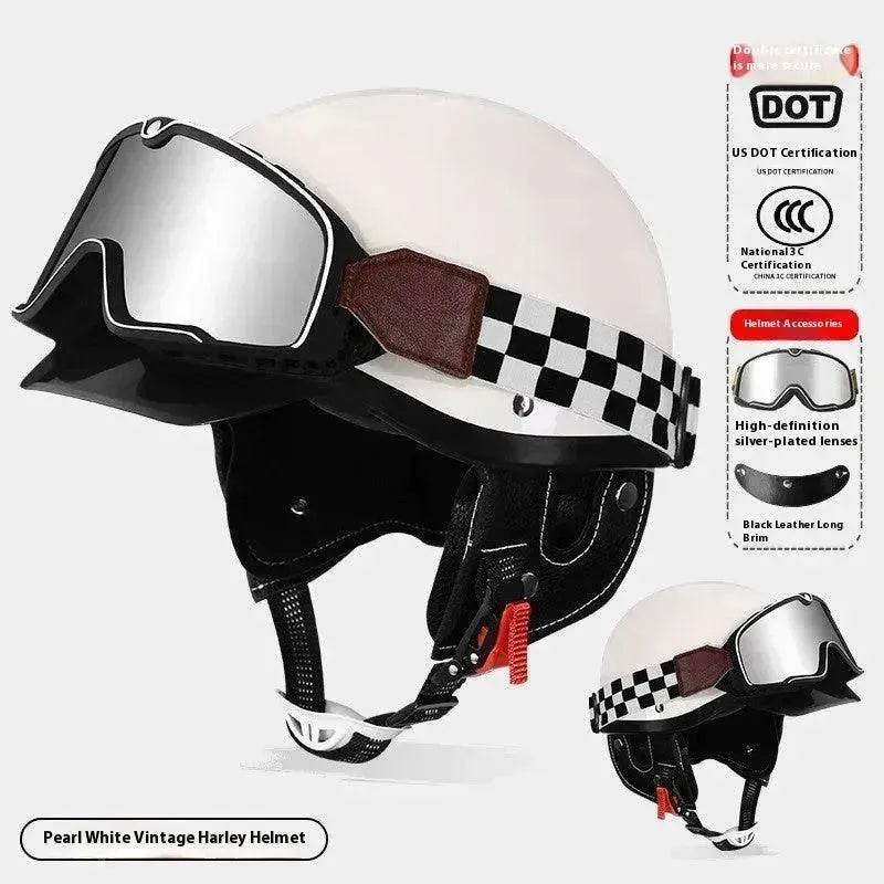 3C Certified Electric Sports Motorcycle Bike Retro Helmet Men And Women