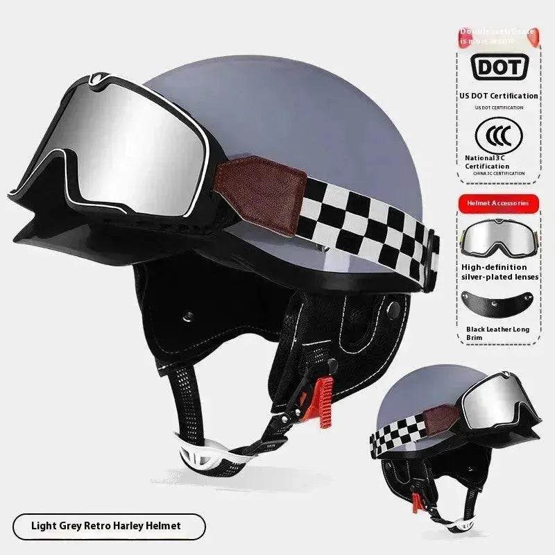 3C Certified Electric Sports Motorcycle Bike Retro Helmet Men And Women