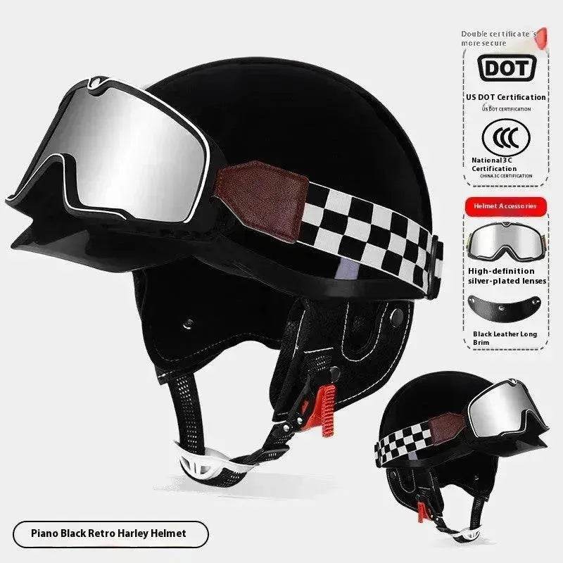 3C Certified Electric Sports Motorcycle Bike Retro Helmet Men And Women