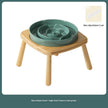 Ceramic Slow Feeder Dog Bowl with Stand, Anti-Choking Tip-Proof