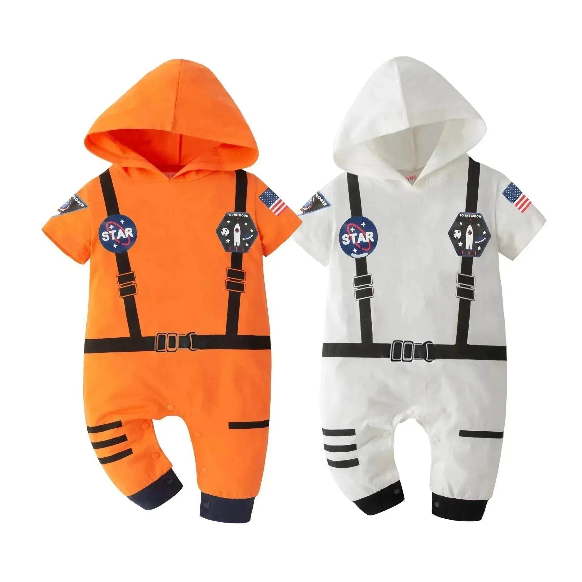 Space Suit Summer  Long-sleeved Jumpsuit Holiday Pullover Clothes Baby boy Astronaut costume