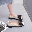 Chunky Heel Platform Loafers Spring And Summer New Retro Square Toe Bow Patent Leather Pumps Women