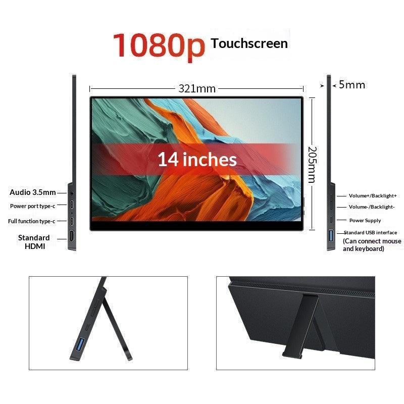 Portable Monitor 13.3 14 15.6 Inch IPS Touchscreen USB-C HDMI Laptop Secondary Display