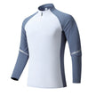 Mock Neck Half Zip  Workout top for Men Long Sleeve exercise top