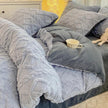Winter Thickened Milk Fiber Soft Thermal Duvet Cover Bedding Set