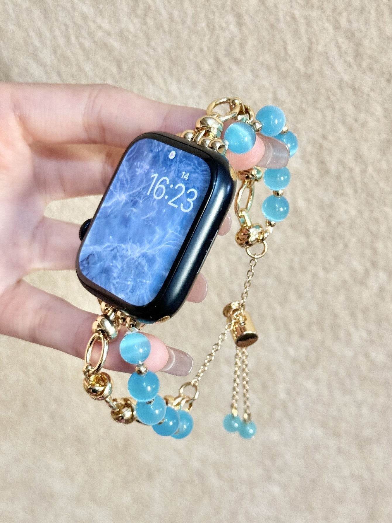 Women Fashion Smart watch Beaded Replacement Watch strap