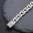 Sterling Silver Pig Nose Bracelet Thick Type Personality