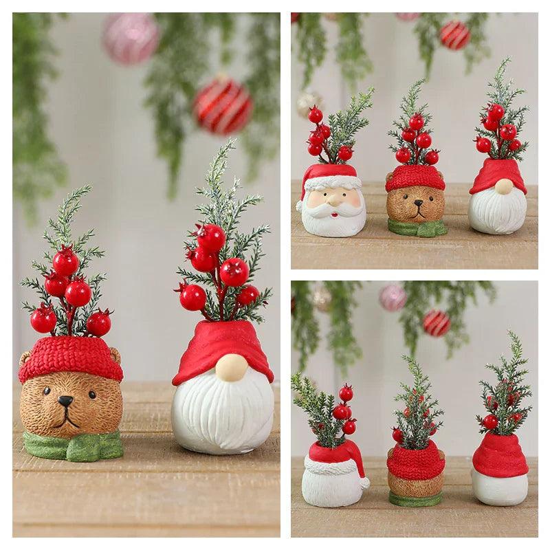 Resin Christmas Doll Santa Claus Snowman Decorations Ornaments