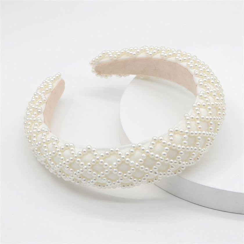 Elegant Baroque Rhinestone Pearl Headband