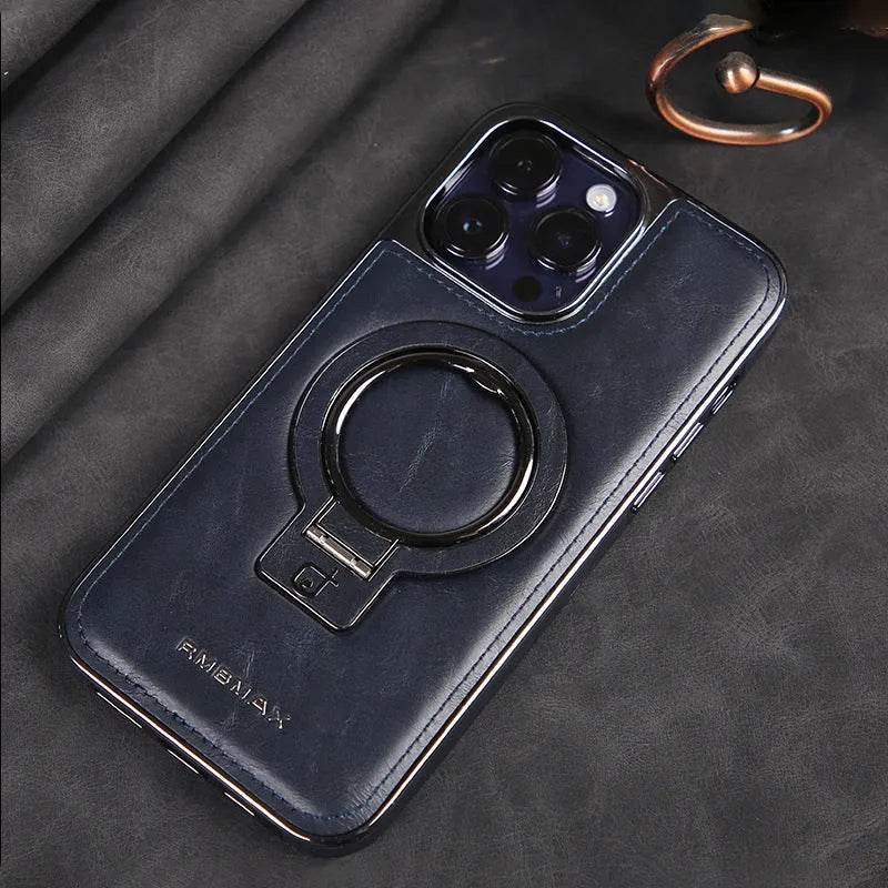 Luxury Magnetic Bracket Phone Case Business Drop-resistant Leather Case
