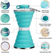 Collapsible Silicone Water Bottle – Foldable Leak-Proof BPA-Free Travel Bottle for Gym, Hiking & Outdoor | 500ml