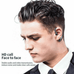 Bluetooth 5.0 Wireless Earpiece Trucker Headset Single Ear Noise Cancelling Driving