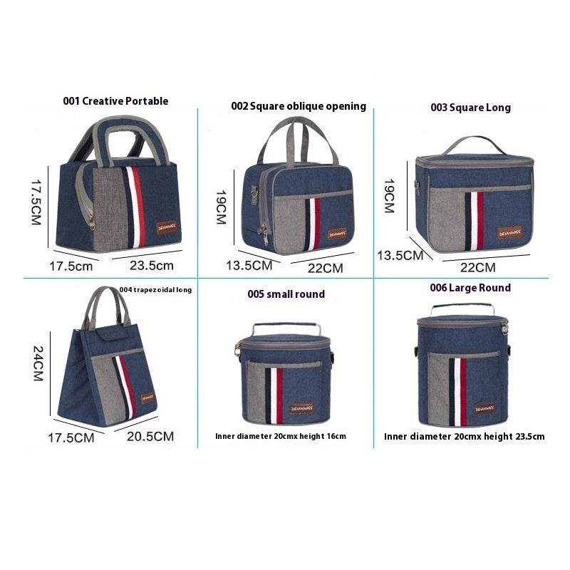 Thermal Insulated Denim Work Lunch Bag for Women