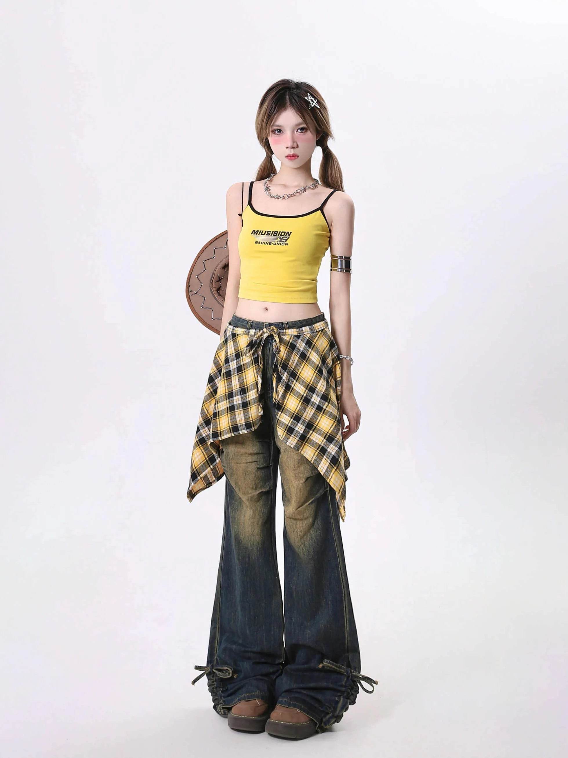 Jeans Women's Skirt Swing Outside Casual Bootcut Pants