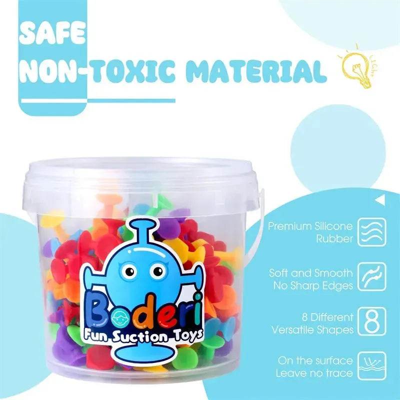 114pcs Silicone Suction cup building toys for Kids