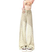 Mint Mambo Green Floral Baggy Jeans Pant For Women