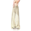 Mint Mambo Green Floral Baggy Jeans Pant For Women