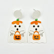 Halloween Day Ornament Colorful Ghost Eyes Funny Acrylic Earrings For Women