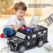 Cartoon Piggy Bank with Smart Face Unlock – Hummer Police Car Coin Bank | Canada & USA
