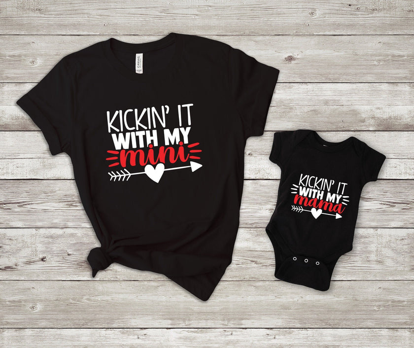 Kickin' It with My Mama & Mini Matching T-Shirts