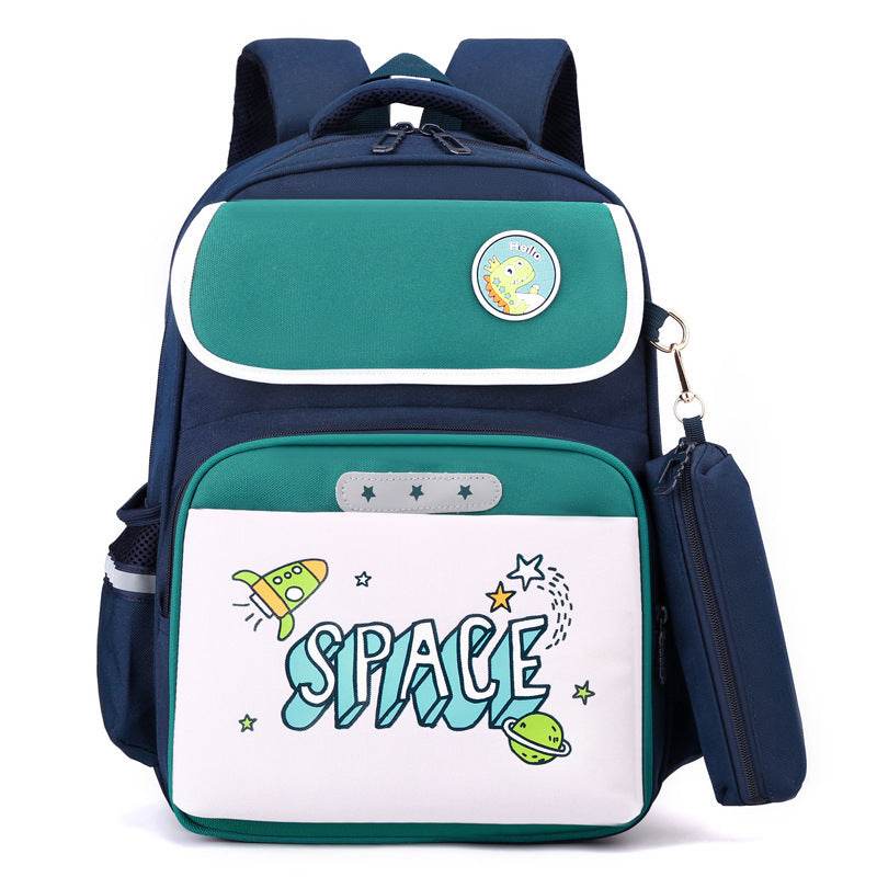 Primary School Large Capacity Spine Supportive Canvas Backpack for school