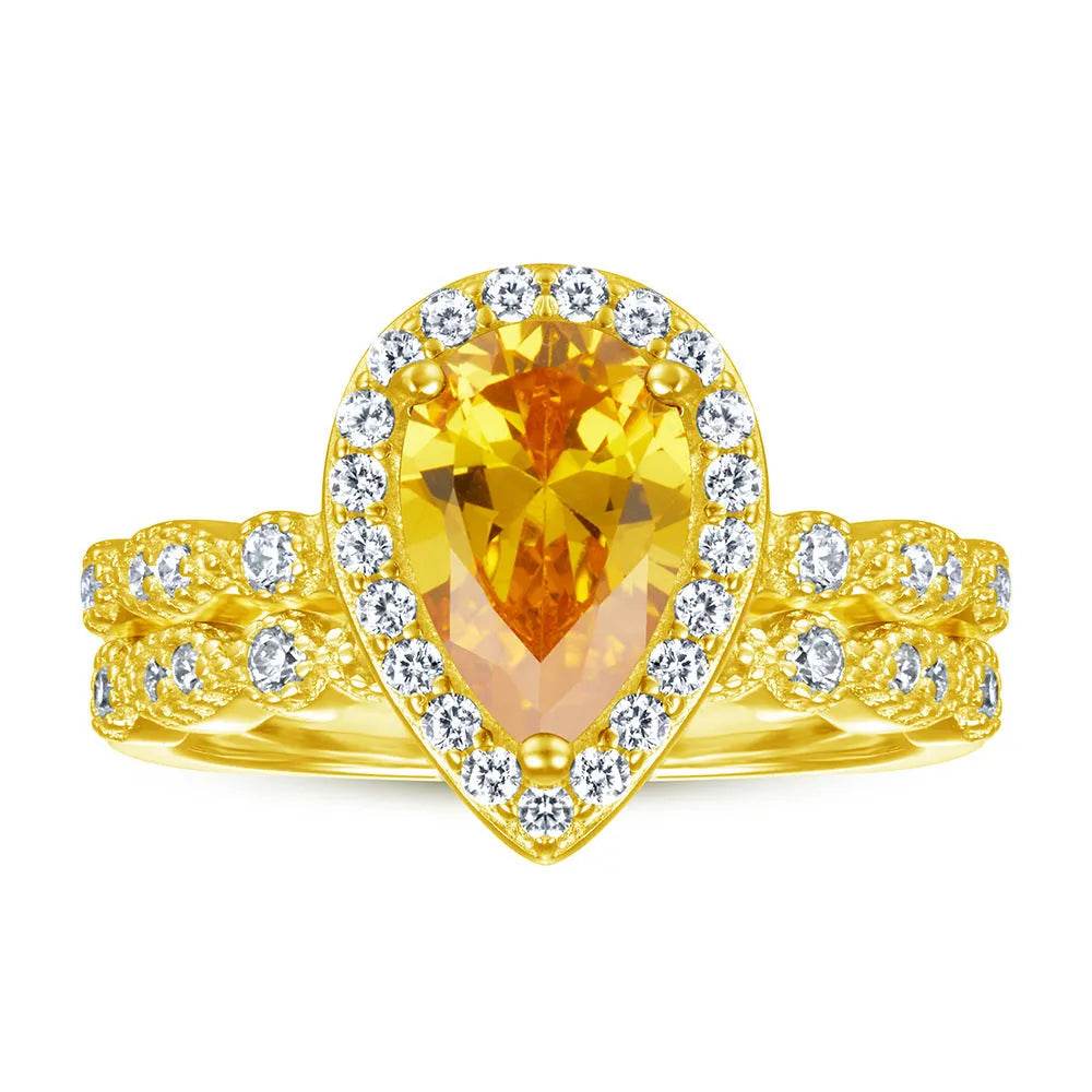 Fashion Ring Set Ladies 925 Sterling Silver Combination Wedding Ring women
