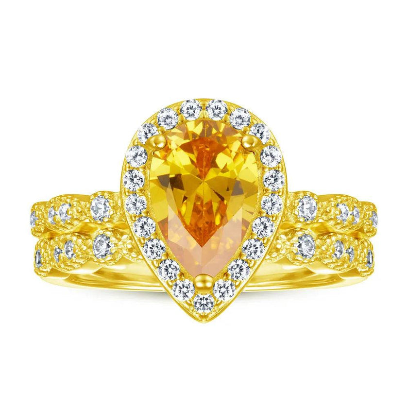 Fashion Ring Set Ladies 925 Sterling Silver Combination Wedding Ring women