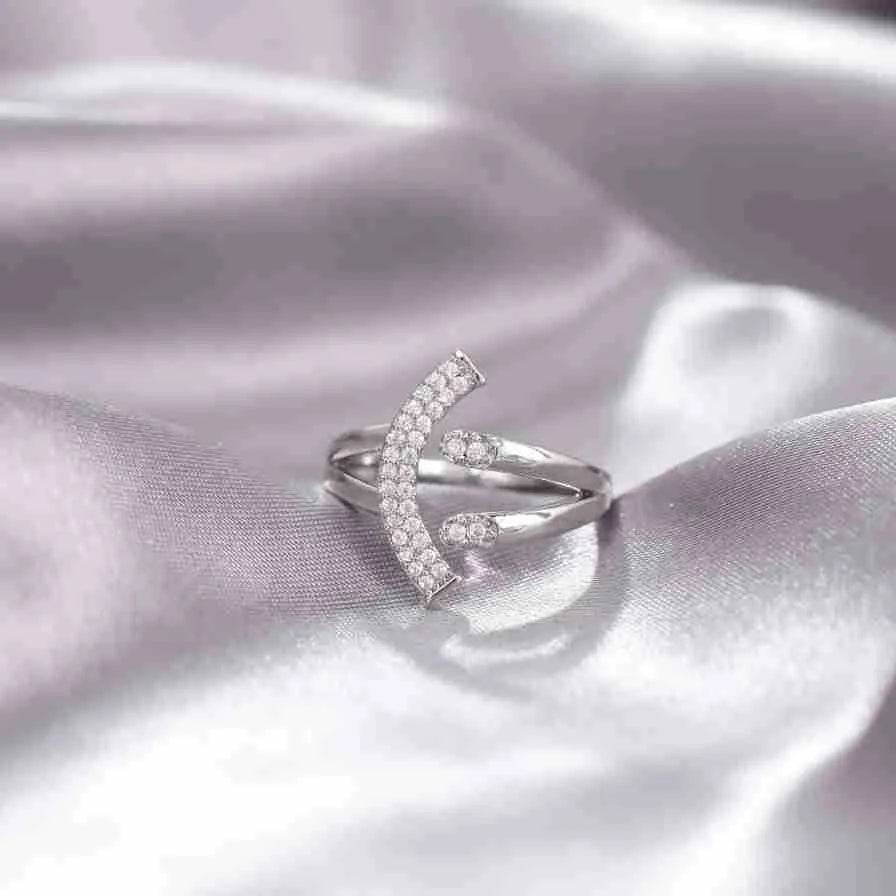 Niche Opening Adjustable Non-fading Cross Ring