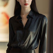 Professional Office Business Retro Unique Chic Satin Silk Blouse shirt Top for women