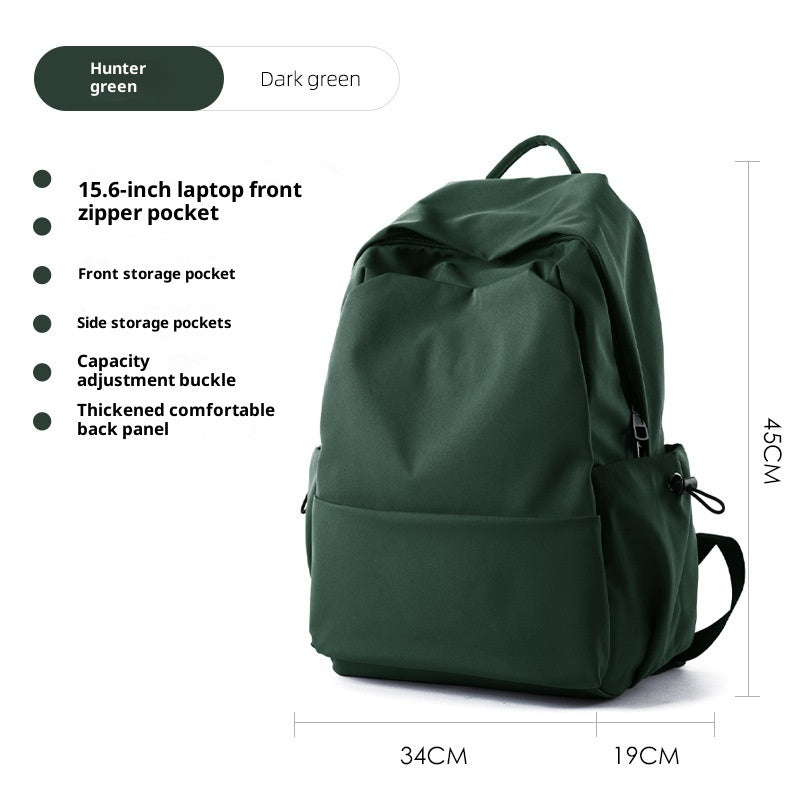 Mori Leisure Backpack – Lightweight Oxford School & College Bag | Khaki, Black, Green | 15.6