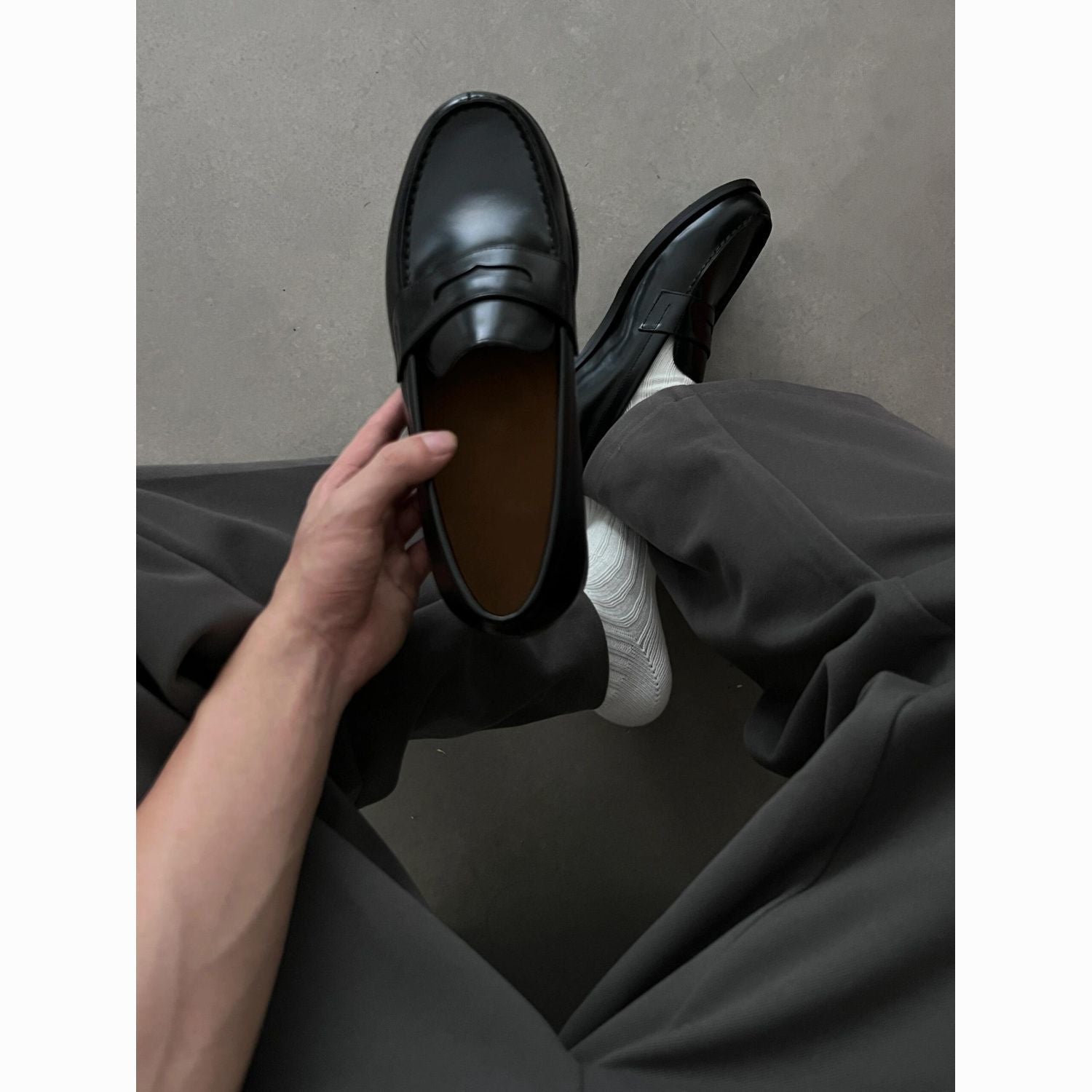 Men's British-Style Slip-On Leather Loafers – Height-Increasing Option, Sizes 38–46