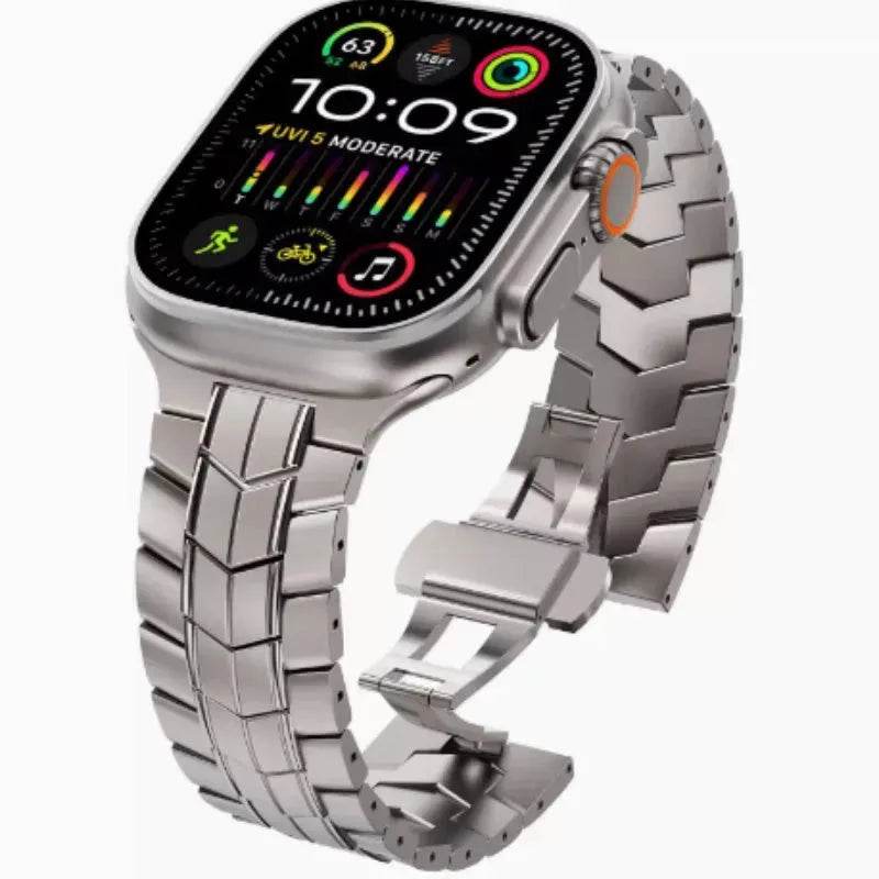 Replaceable Stainless Steel Chain Watch Strap Suitable For Apple IWatch