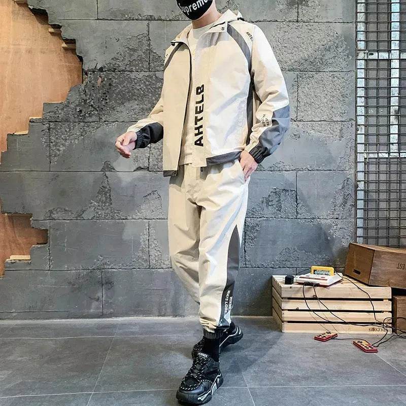 Autumn Casual Sportswear 2pcs suit Workwear Tracksuit Outfit for men