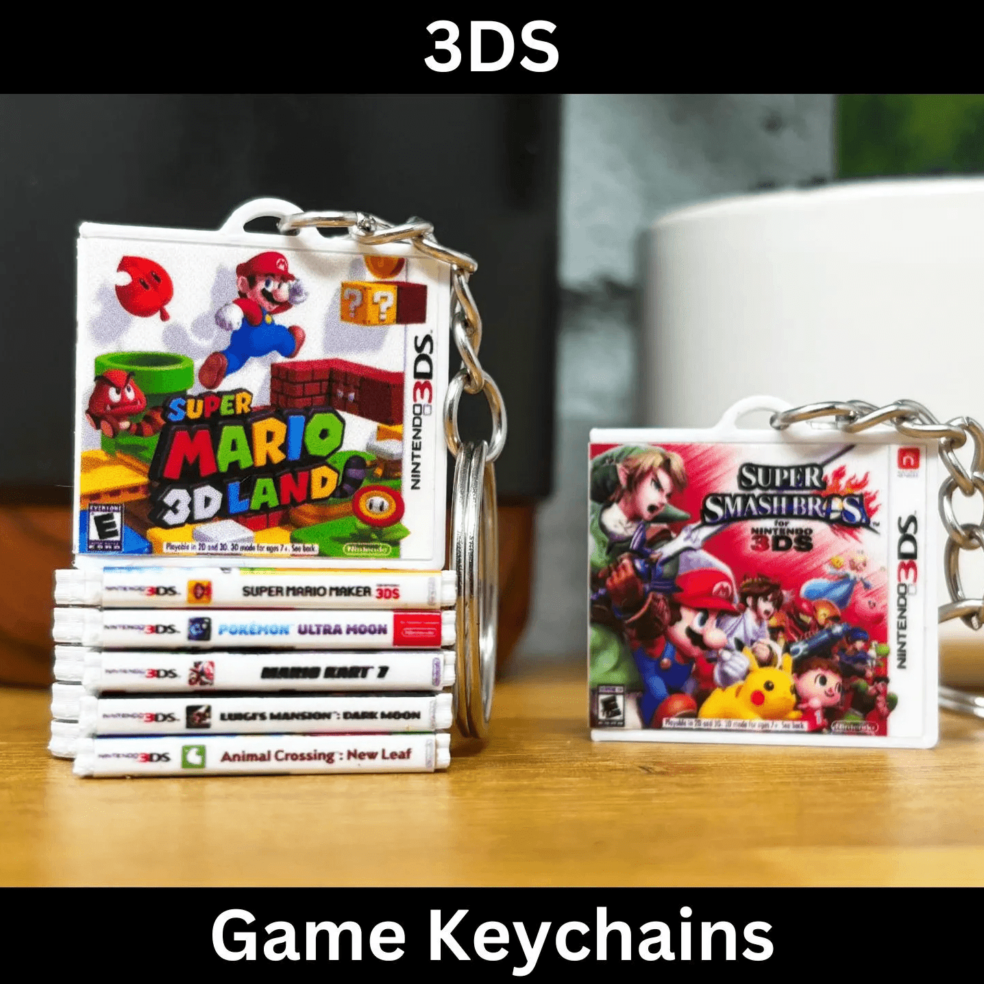 3DS Game Case Keychains
