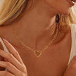 Stainless Steel Paperclip Twist Necklace