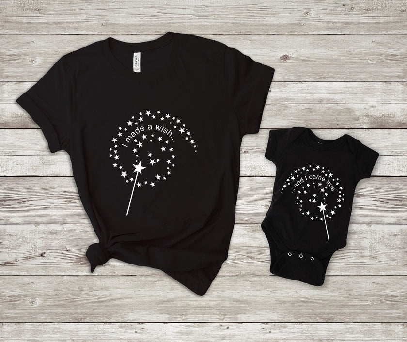 I Made A Wish and I Came True Matching Mommy and Me T-Shirts