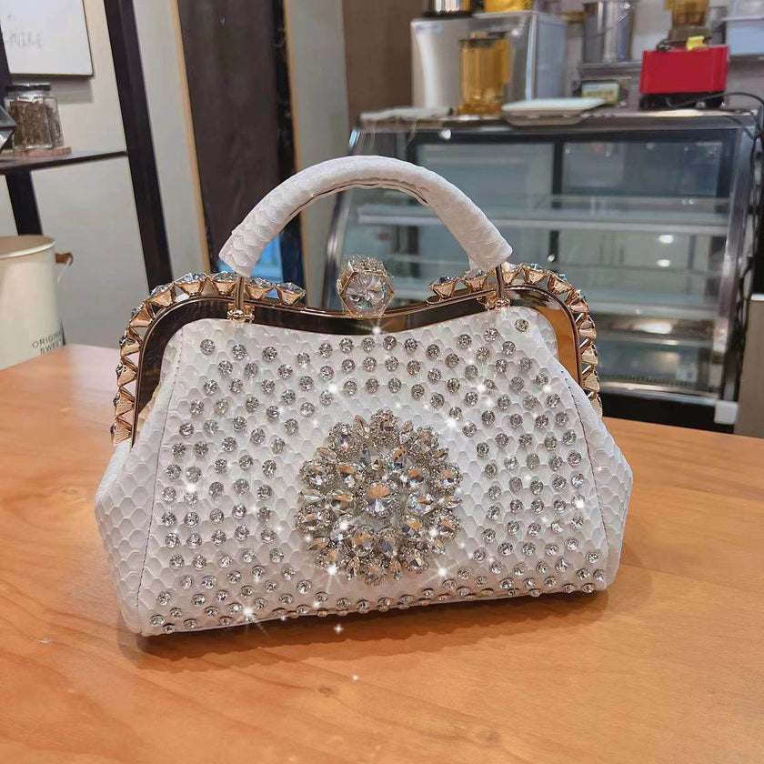 Luxury Large Capacity Diamond Inlaid Cross Body Handbag for women