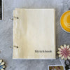 Linen Stitchbook Sketchbook for Painting & Needlework – Beige, Brown, Gray