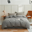 100% Cotton Sanding Duvet Cover Set - Thickened Solid Colour for Autumn and Winter